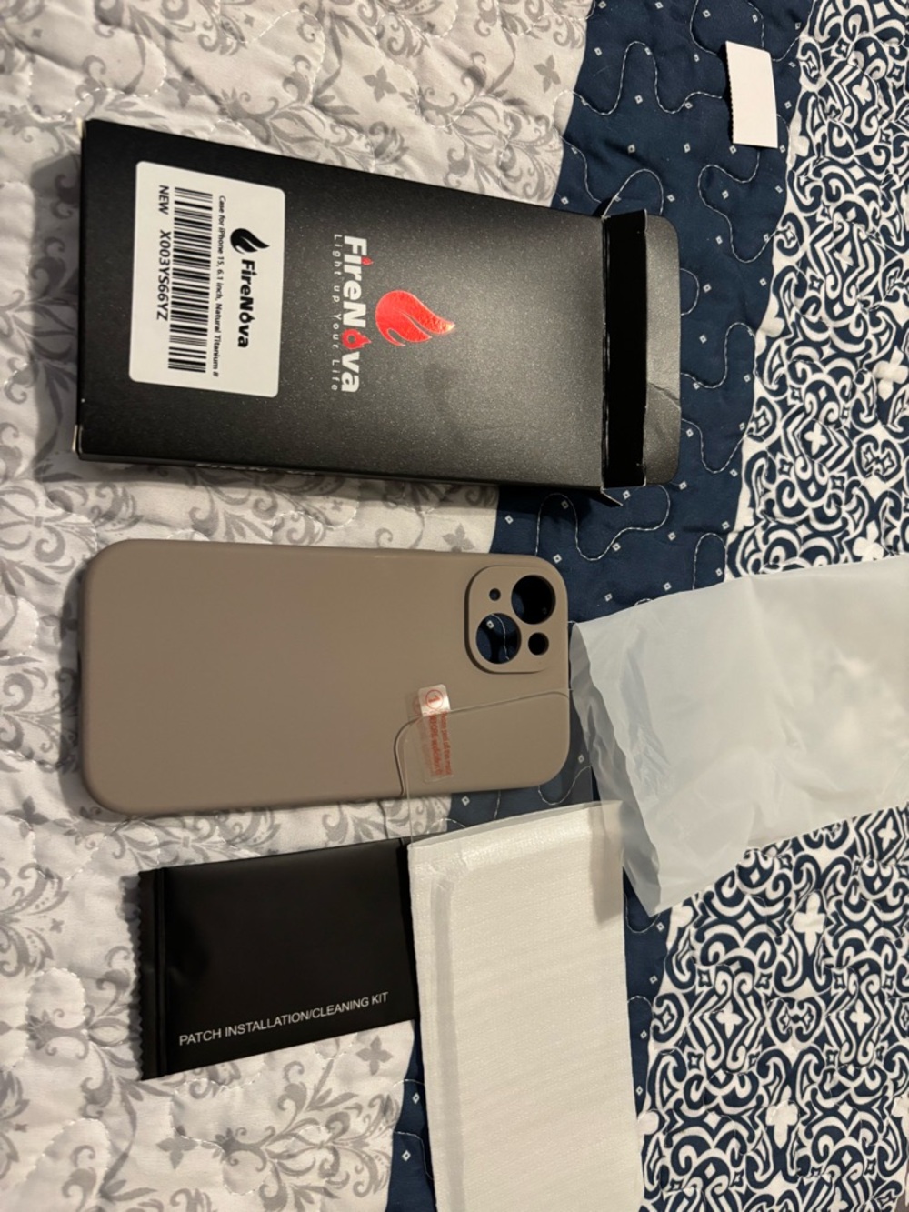 Taupe Slim Protective Phone Case-- color is Natural Titanium